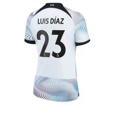 Liverpool Luis Diaz #23 Bortedrakt Kvinner 2022-23 Kortermet